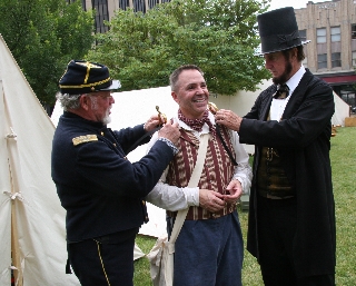 Randy receives his spurs from the President